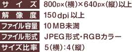 サイズ・解像度・ファイル容量・ファイル形式・サイズ比率
