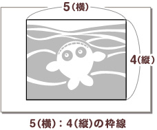 5(横)：4(縦)の枠線