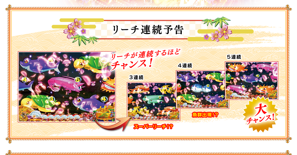 リーチ連続予告